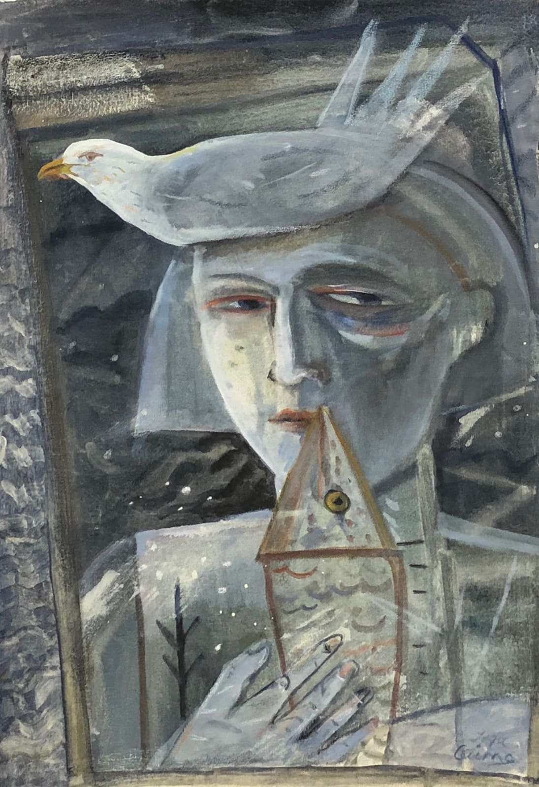 Joyce Cairns PPRSA, Gull, Fish and Squall