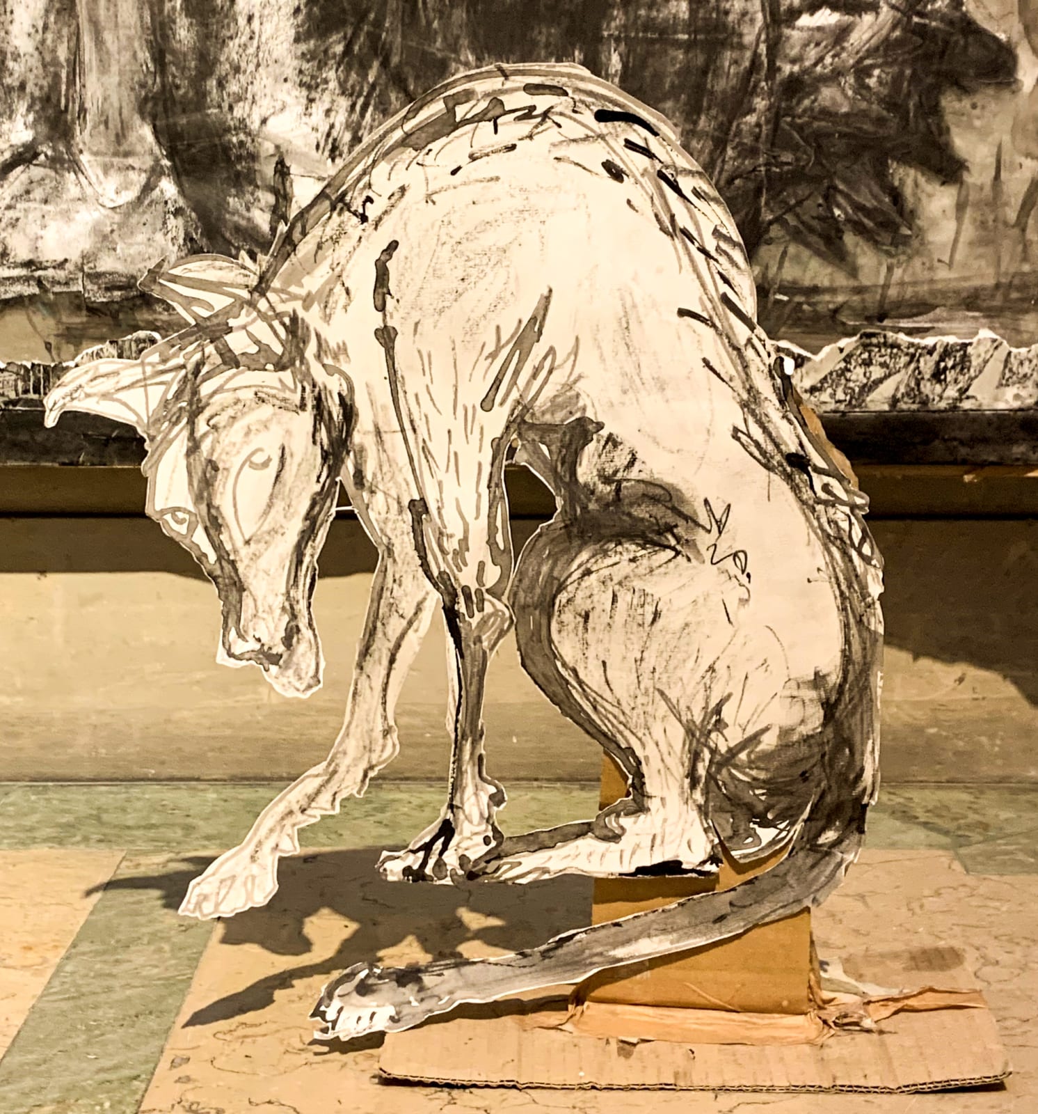 Madeleine Wood, Dog (freestanding cut out)