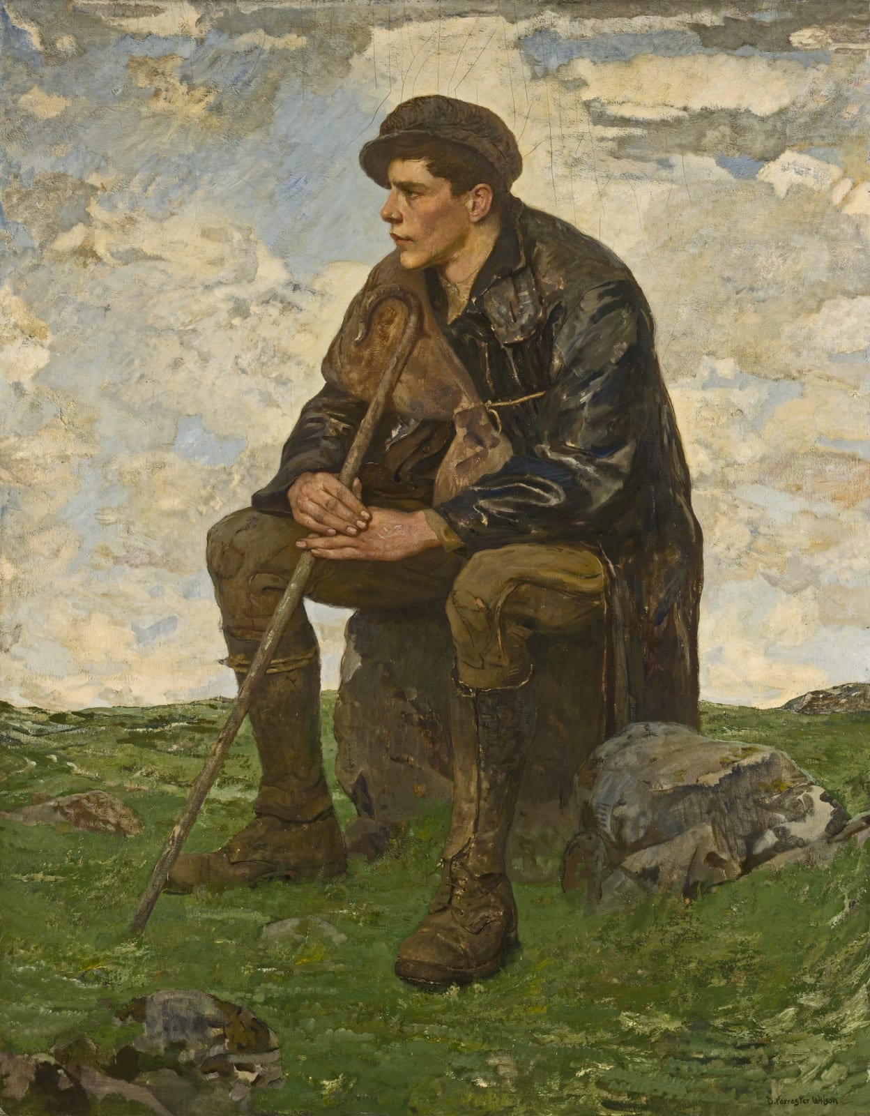 David Forrester Wilson RSA, The Young Shepherd, c. 1928
