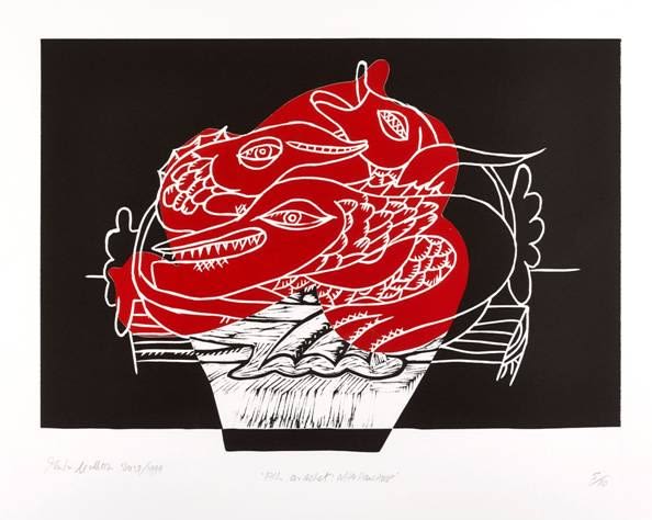 Ian McCulloch RSA, Fish on an Ashet: After Hans Arp, 1999/2017