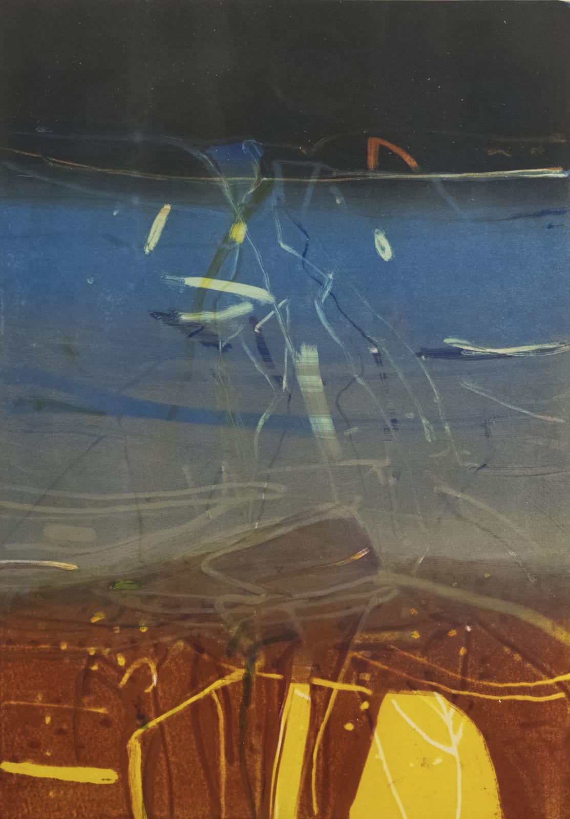Barbara Rae RSA, Winter Evening - Sierra Contraviesa