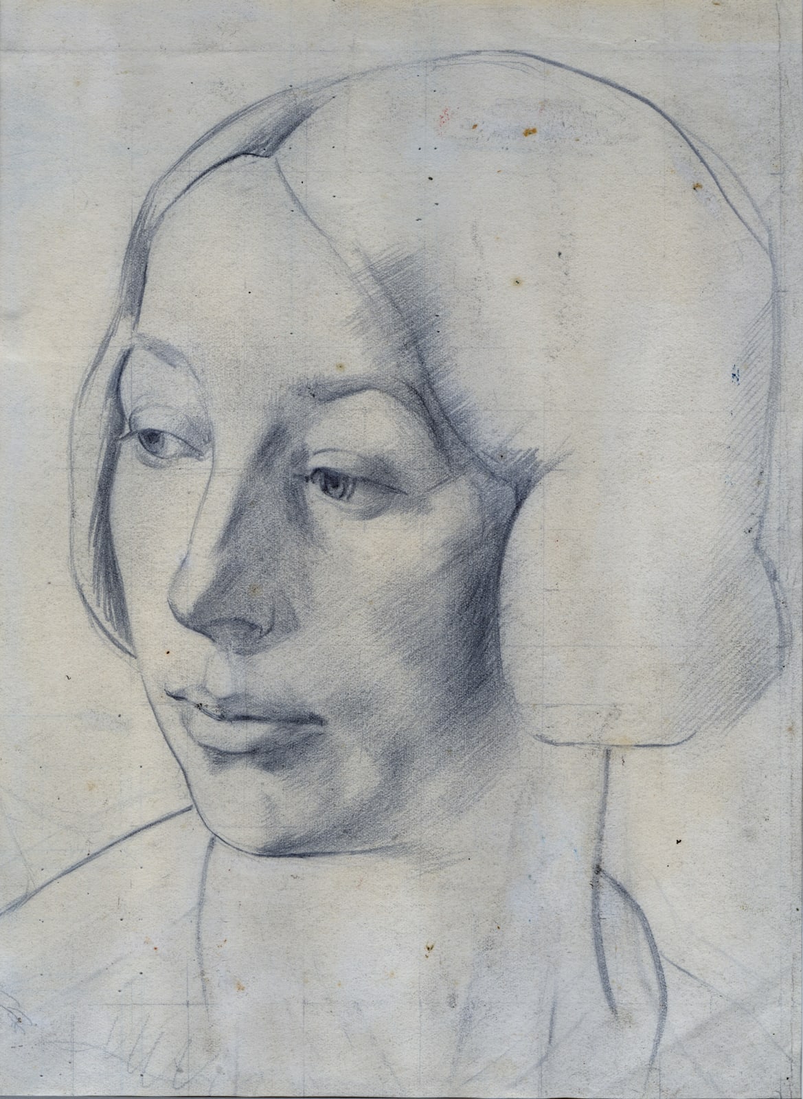 William Gillies RSA, Drawing of Emma (Preparatory Drawing for 'Portrait of the Gillies Sister'), c. 1925-26