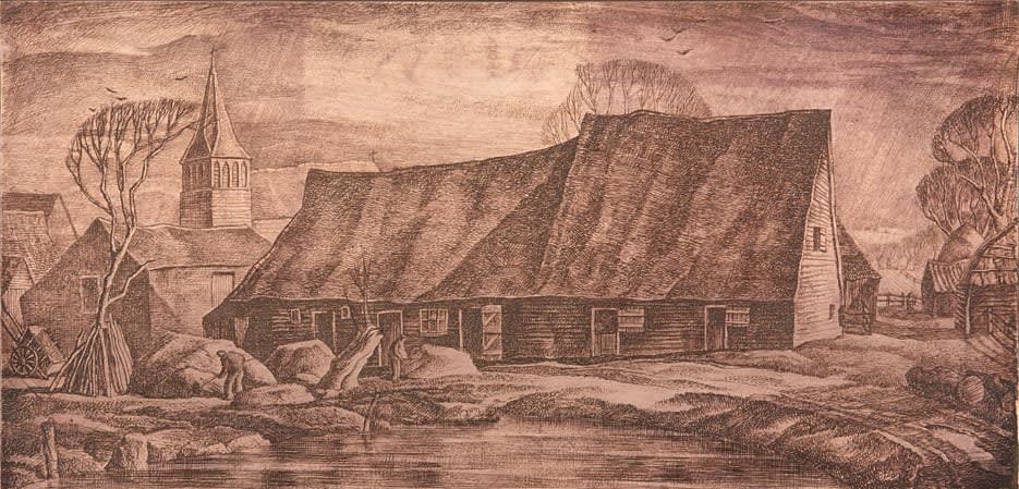 William Wilson RSA, The Black Barn, 1936