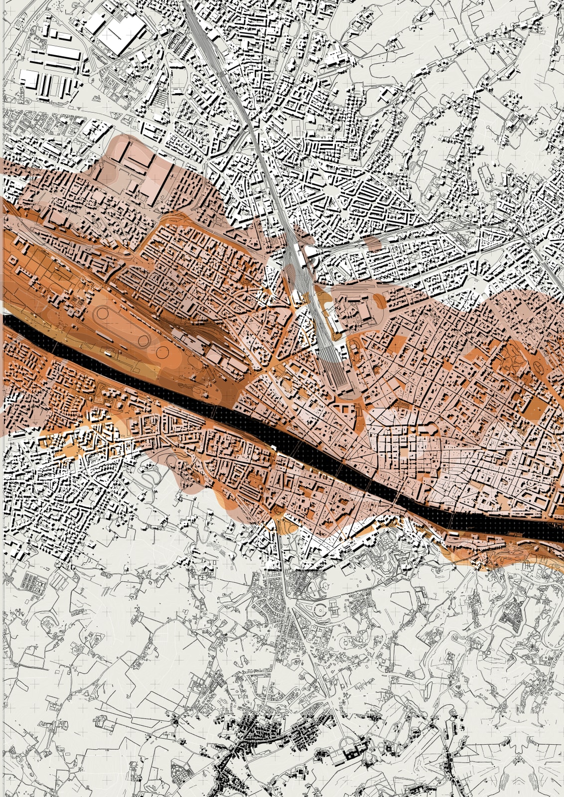 Elena Sorokina, Alluvione / Flood Map (II)- diptych, 2021