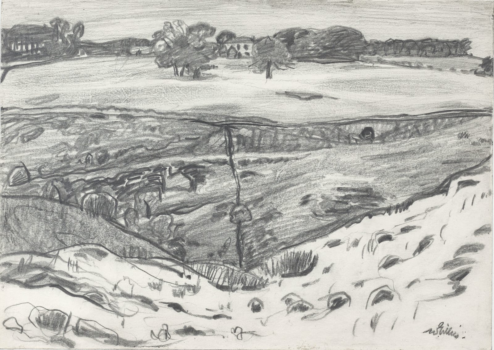 William Gillies RSA, Scene Near Temple, 1931