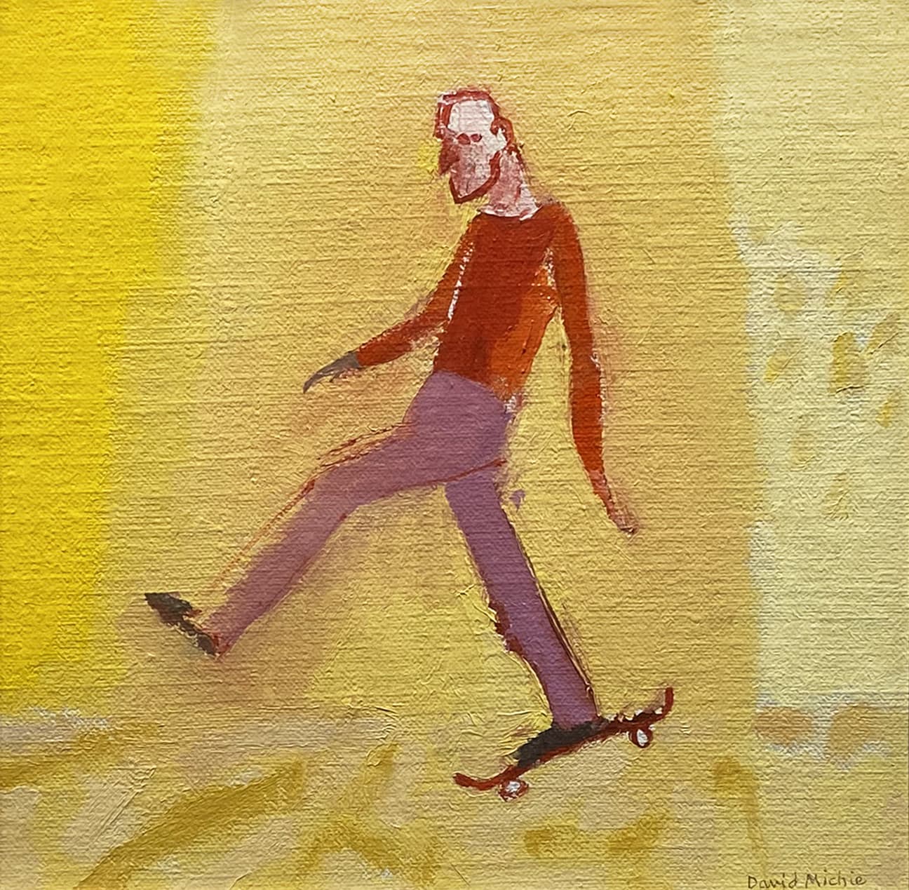 David Michie RSA, Skateboarder in Red Sweater