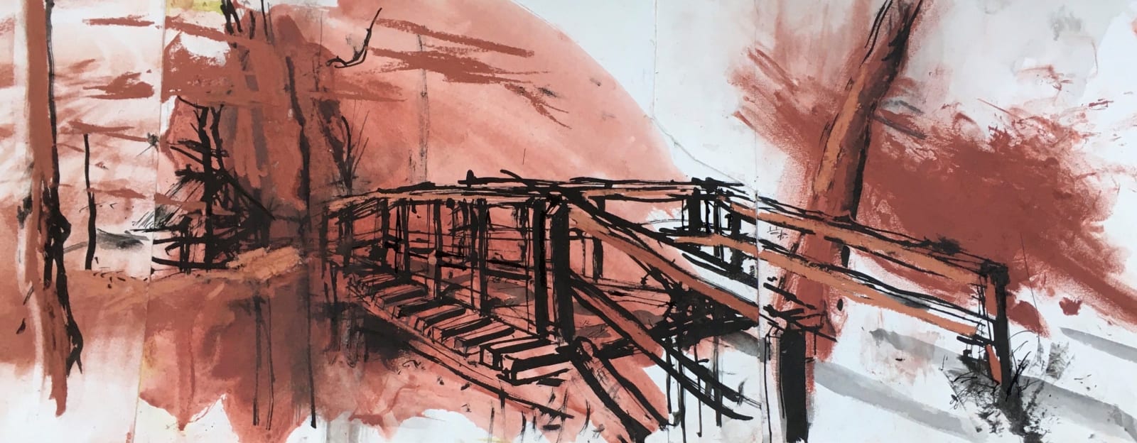 Kate Downie RSA, The Bothy Bridge