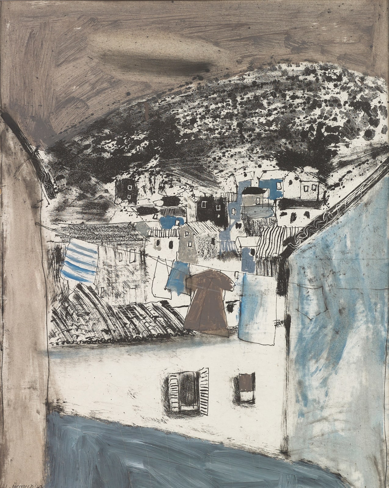 Leon Morrocco RSA, Italian Hill Town, 1963