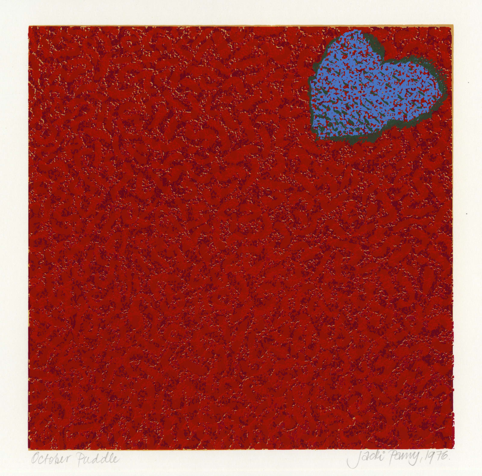 Jacki Parry RSA, October Puddle (October, Peacock Printmakers Calendar, 1976]), 1976