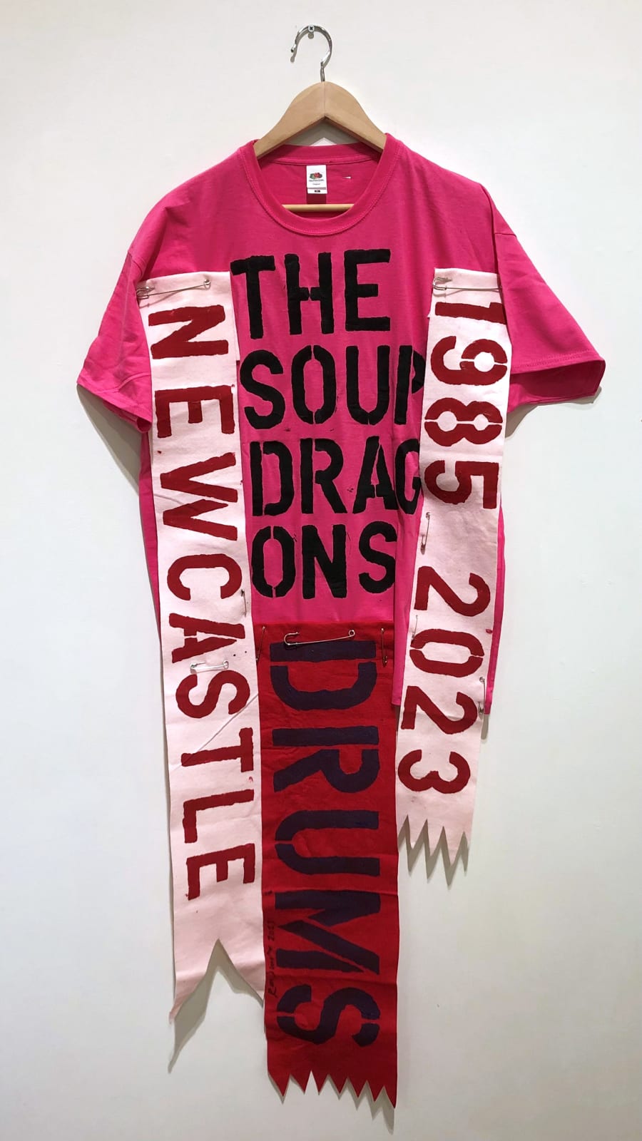 Ross Sinclair RSA, The Drummers Arms (Part One, Autumn Tour 2023) 5 – Newcastle Drums (T Shirt Paintings Series 1993 –)