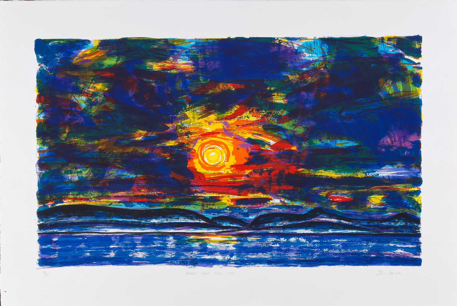 John Houston RSA, Sunset over Fife, 1995