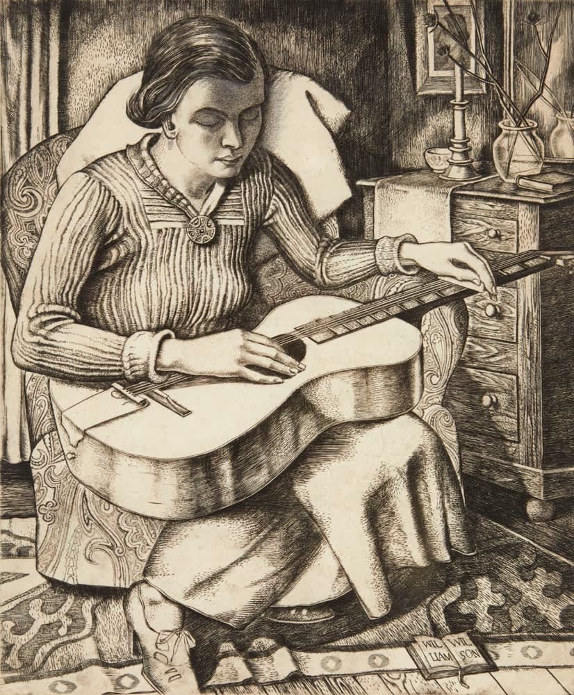 William Wilson RSA, The Guitar, around 1934-37