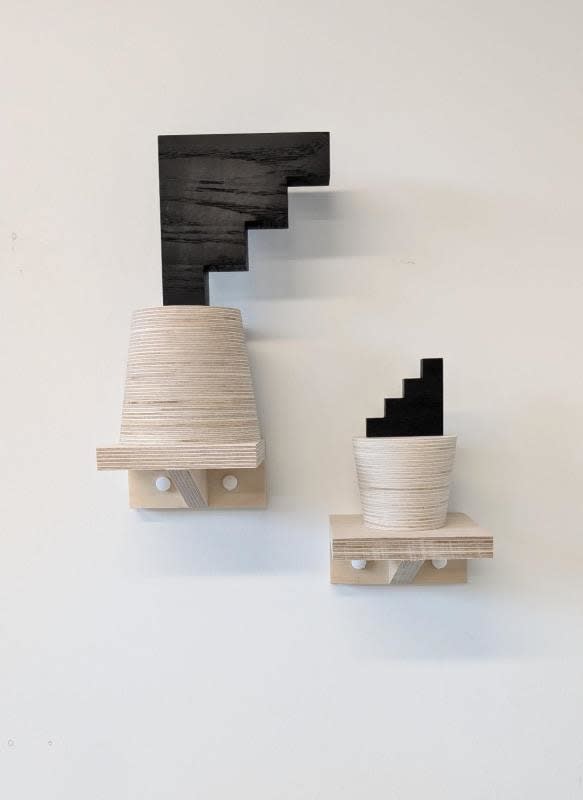 Simon Raines, Sketch for The Vertical No 44. (The Temple Steps.), 2024