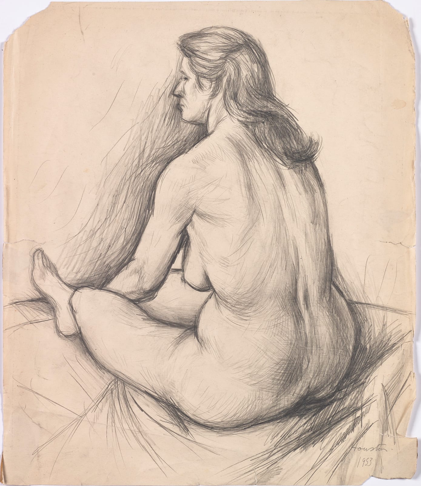 John Houston RSA, Untitled (Life Study), 1953