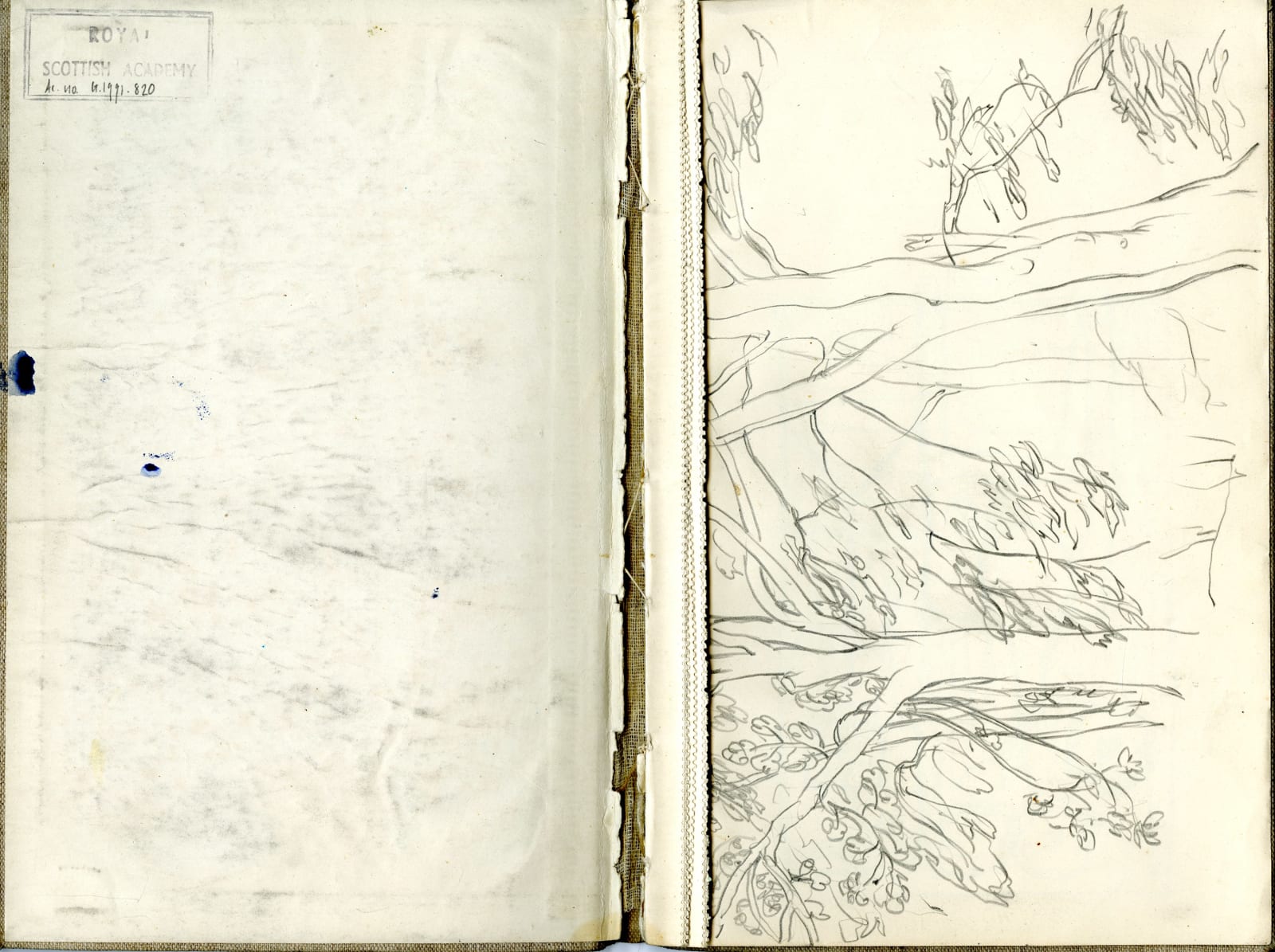 William Gillies RSA, Sketchbook (2 leaves)