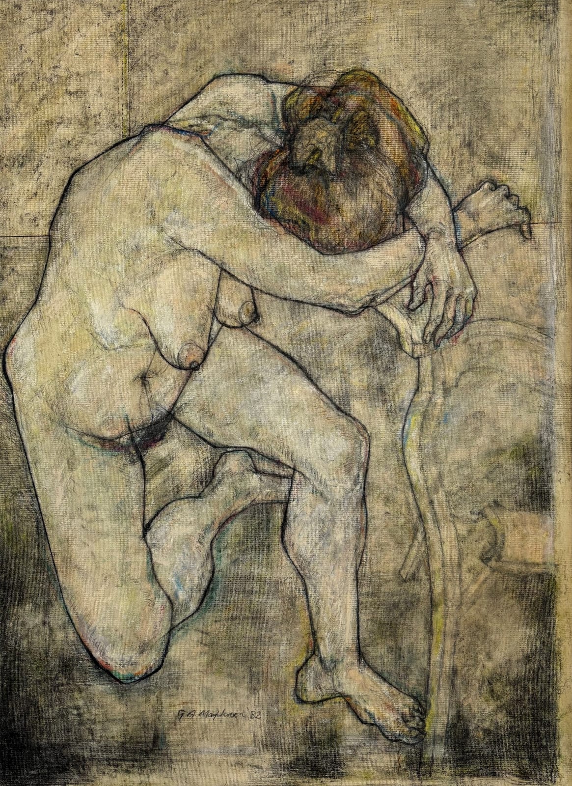 George Macpherson RSA, Untitled figure study, 1982