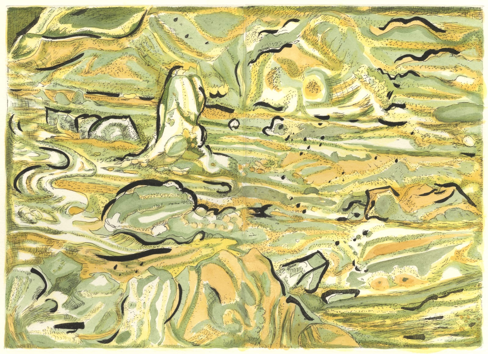 Adrian Wiszniewski RSA, Beach at Dunure - Ayrshire Scotland I, 2017