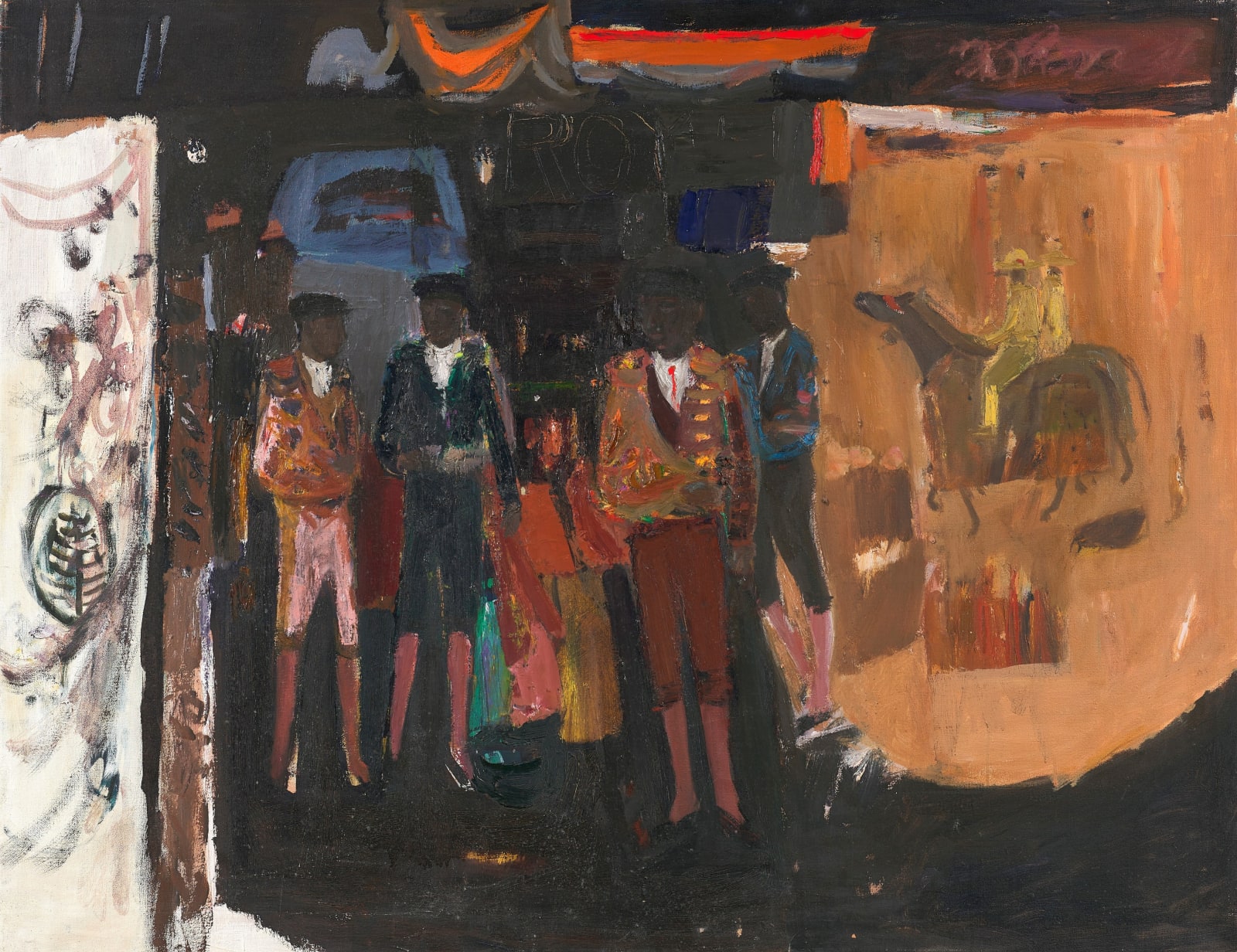 Elizabeth Blackadder RSA, Bull Fighters and Picadors, circa 1958