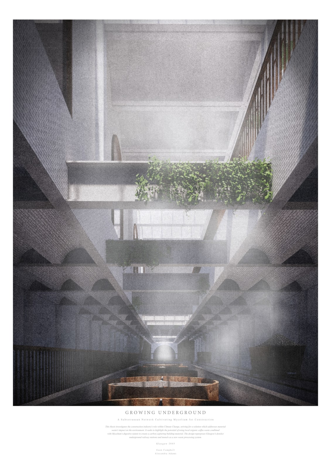 Alexandra Adams and Euan Campbell, Botanic Gardens Railway Station, 2020