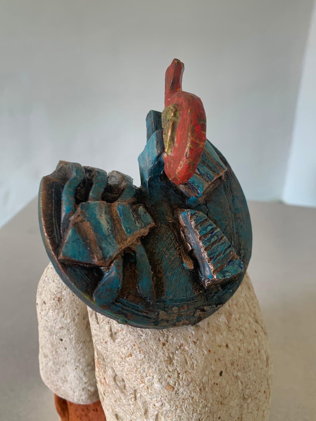 Fiona Dean RSA, Fragment 3: foldout sea with sandbanks-inlets-red cloud, solway merse. S.E.