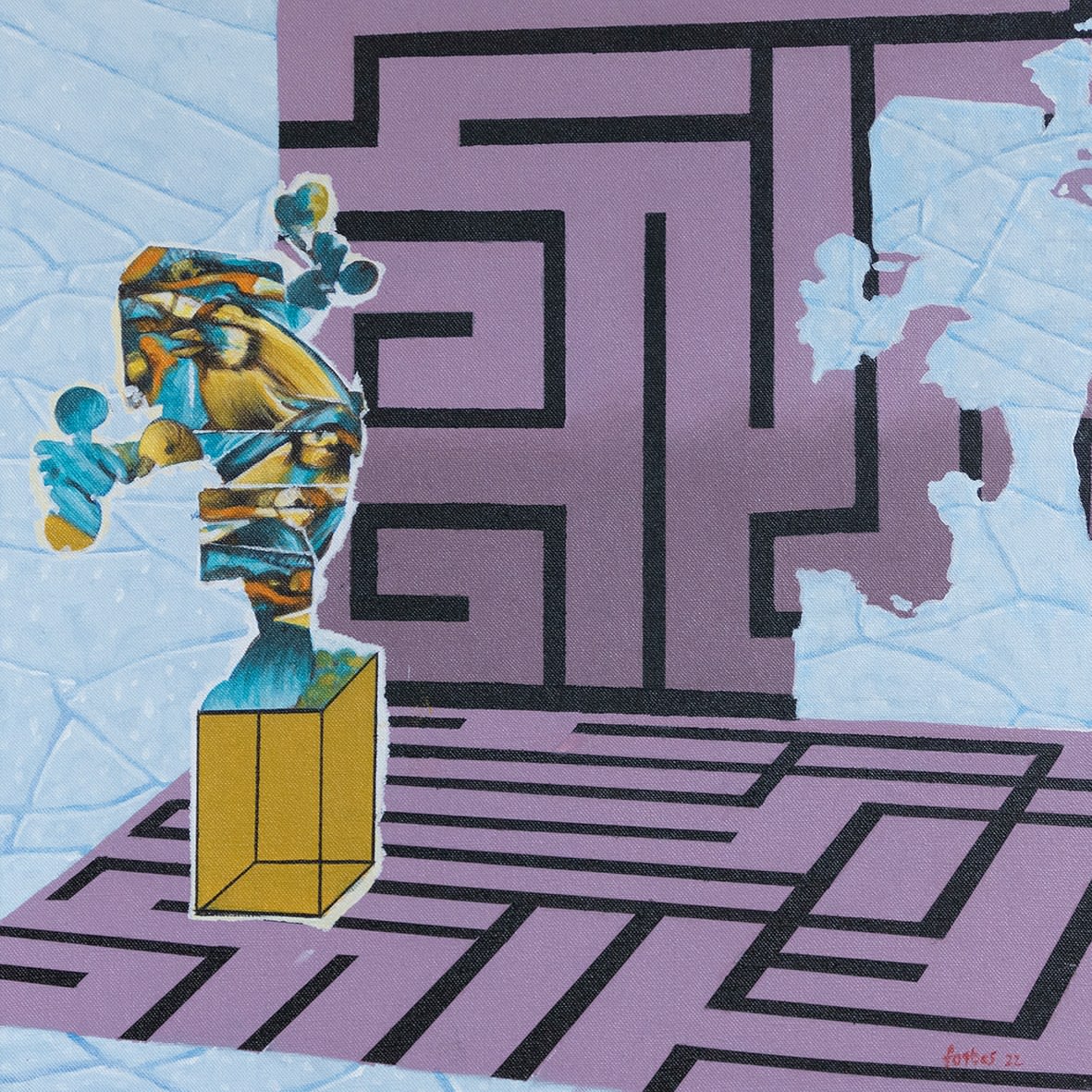 Ronald Forbes RSA, Everyman: Searcher Variation: Birds Maze Void, 2022