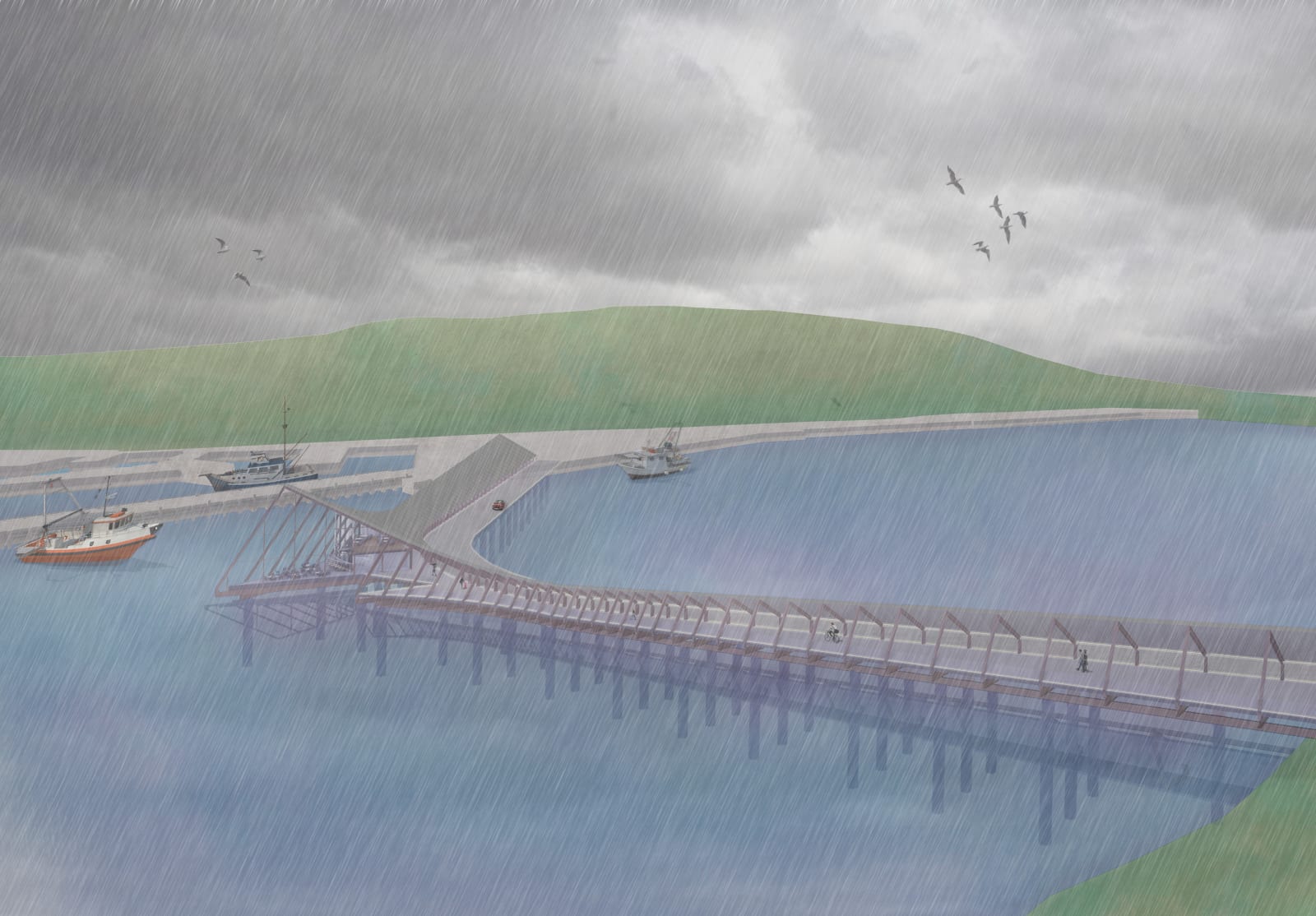 Meghan Rasmussen, Bridge - Rain Image , 2020