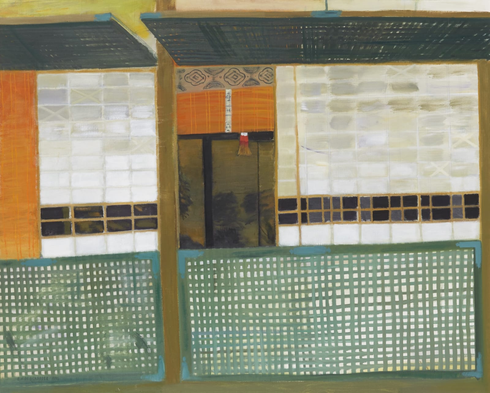 Elizabeth Blackadder RSA, Temple Façade, Nara, 1994
