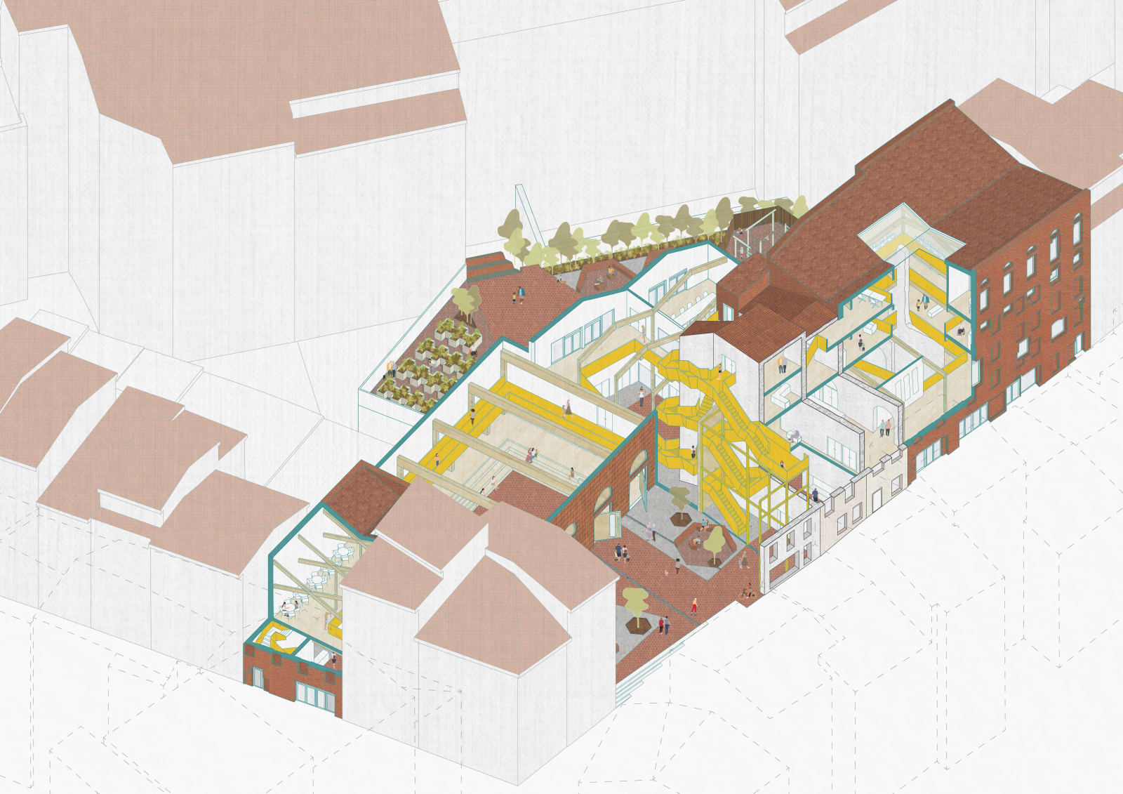 Emily Morgan, Cut Away Axonometric, 2024