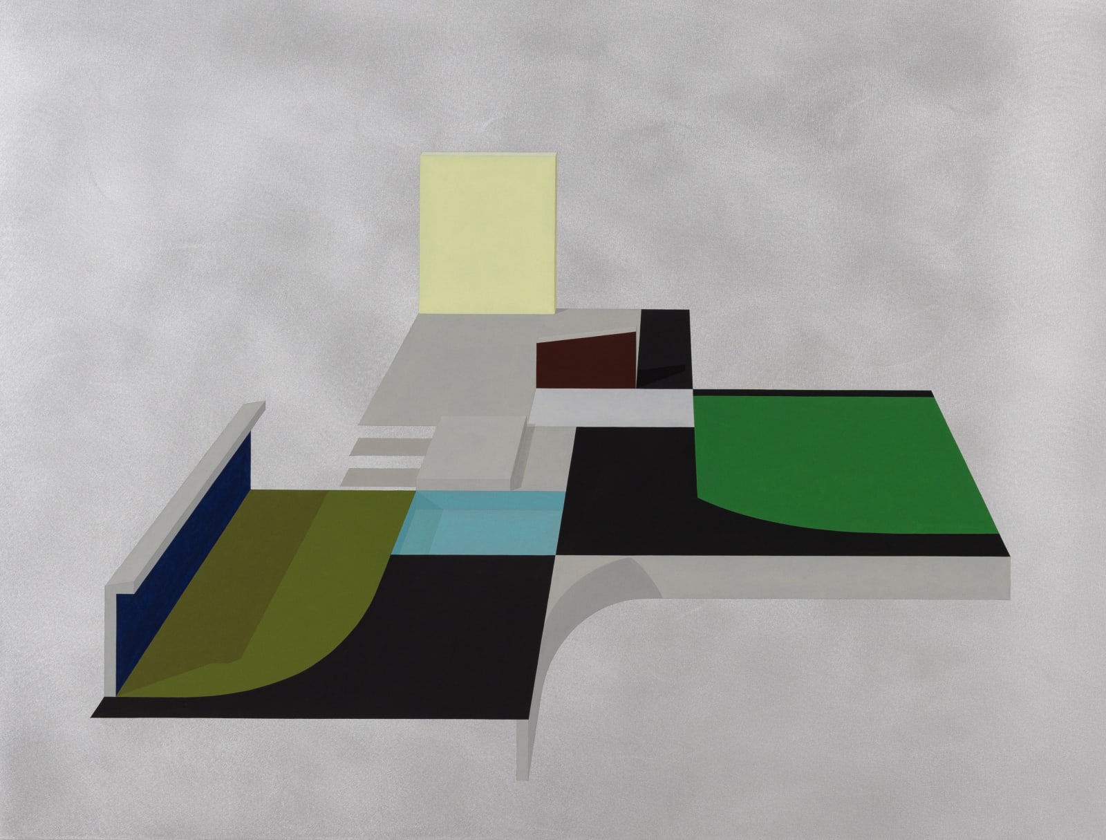 Toby Paterson RSA (Elect), Interior Garden (Indigo & Naples Yellow)