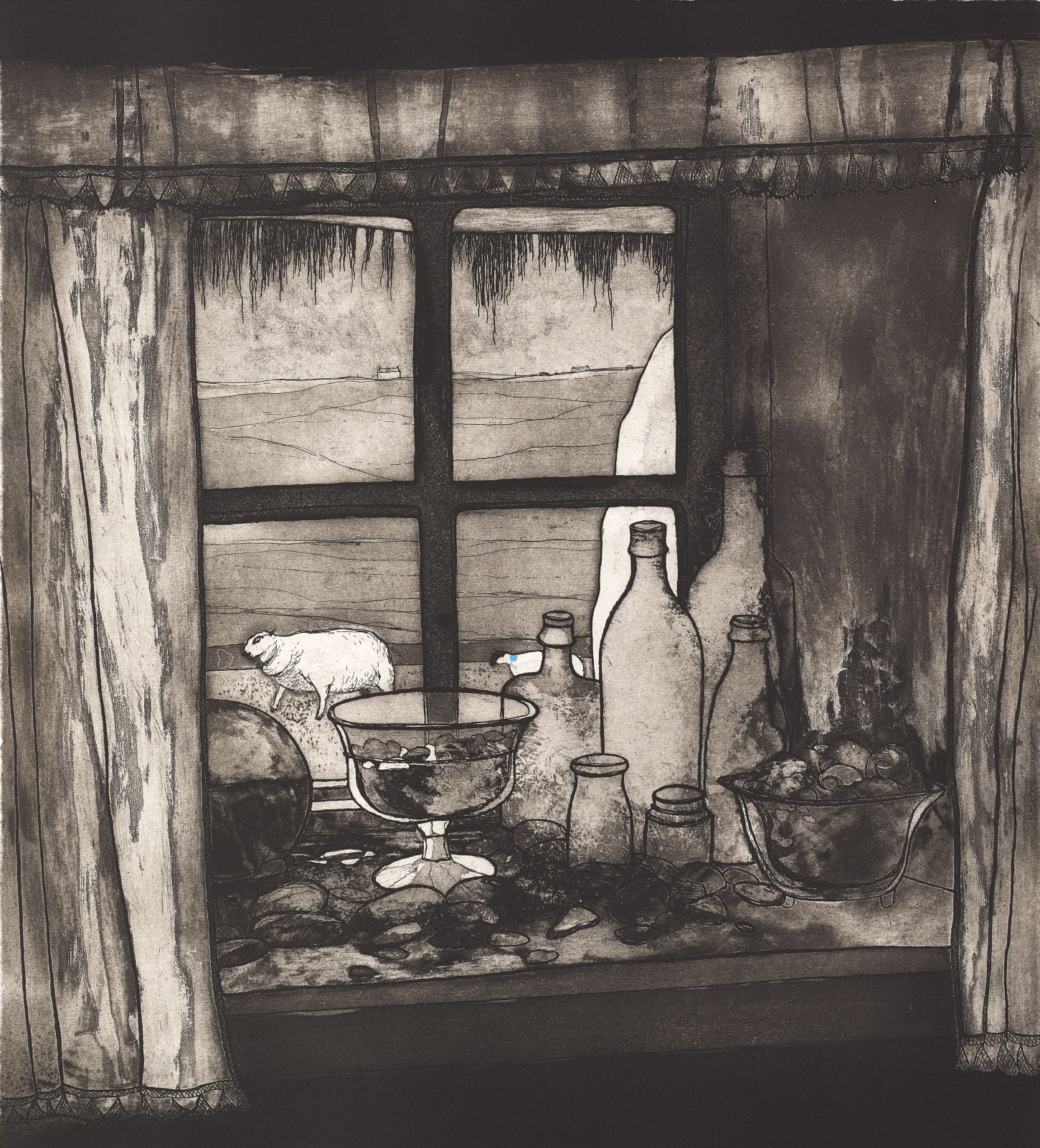 Frances Walker RSA, Tiree Window, 2017