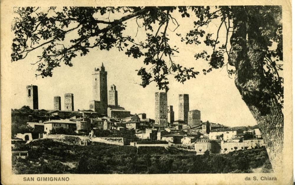 William Wilson RSA, 4 Postcards: ‘Avila – Vista parcial...’; ‘San Gimignano – da S. Chiara’; ‘Puente de Alcantara’; ‘Segovia – Vista de la Catedral’
