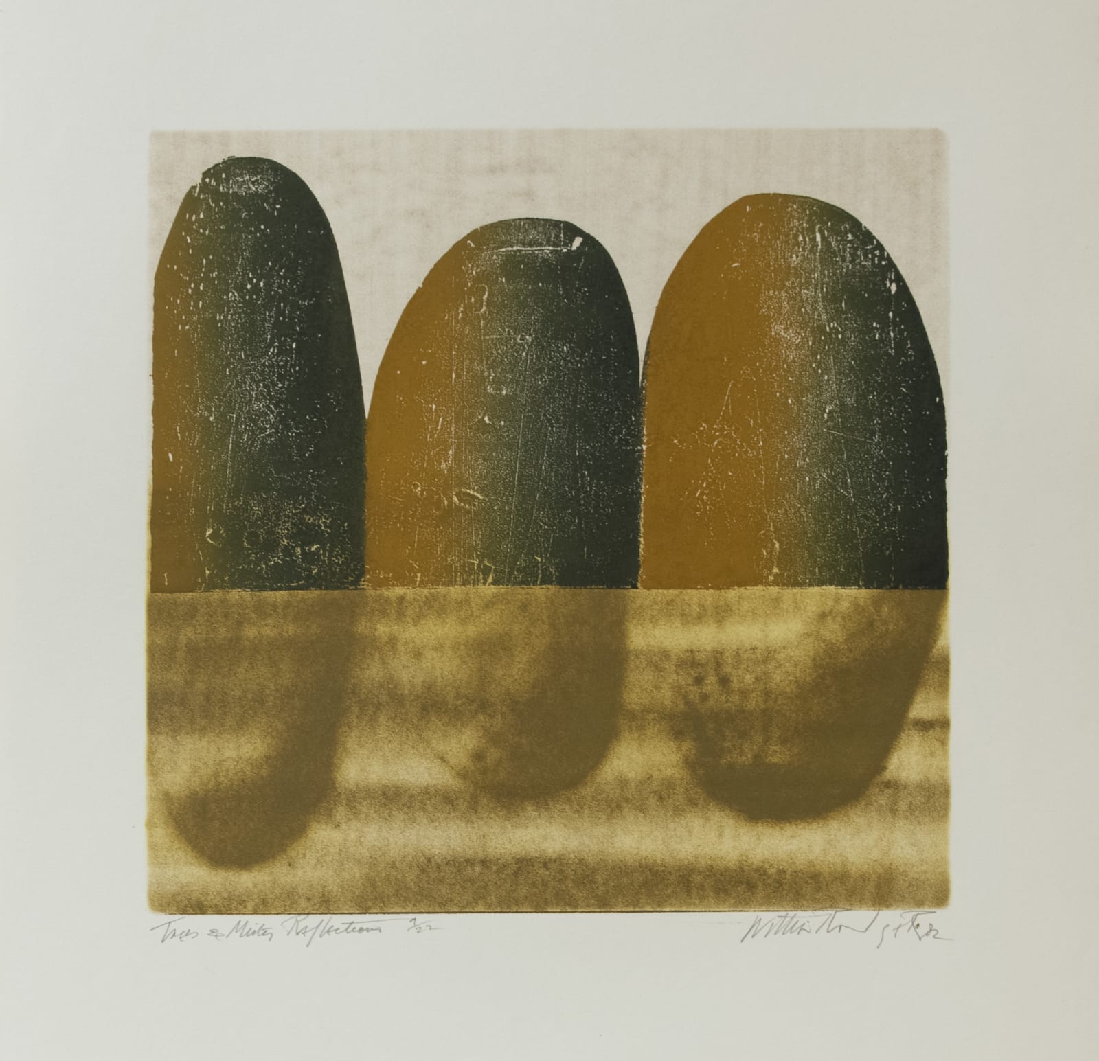 Willie Rodger RSA, Trees and Misty Reflections, 1981