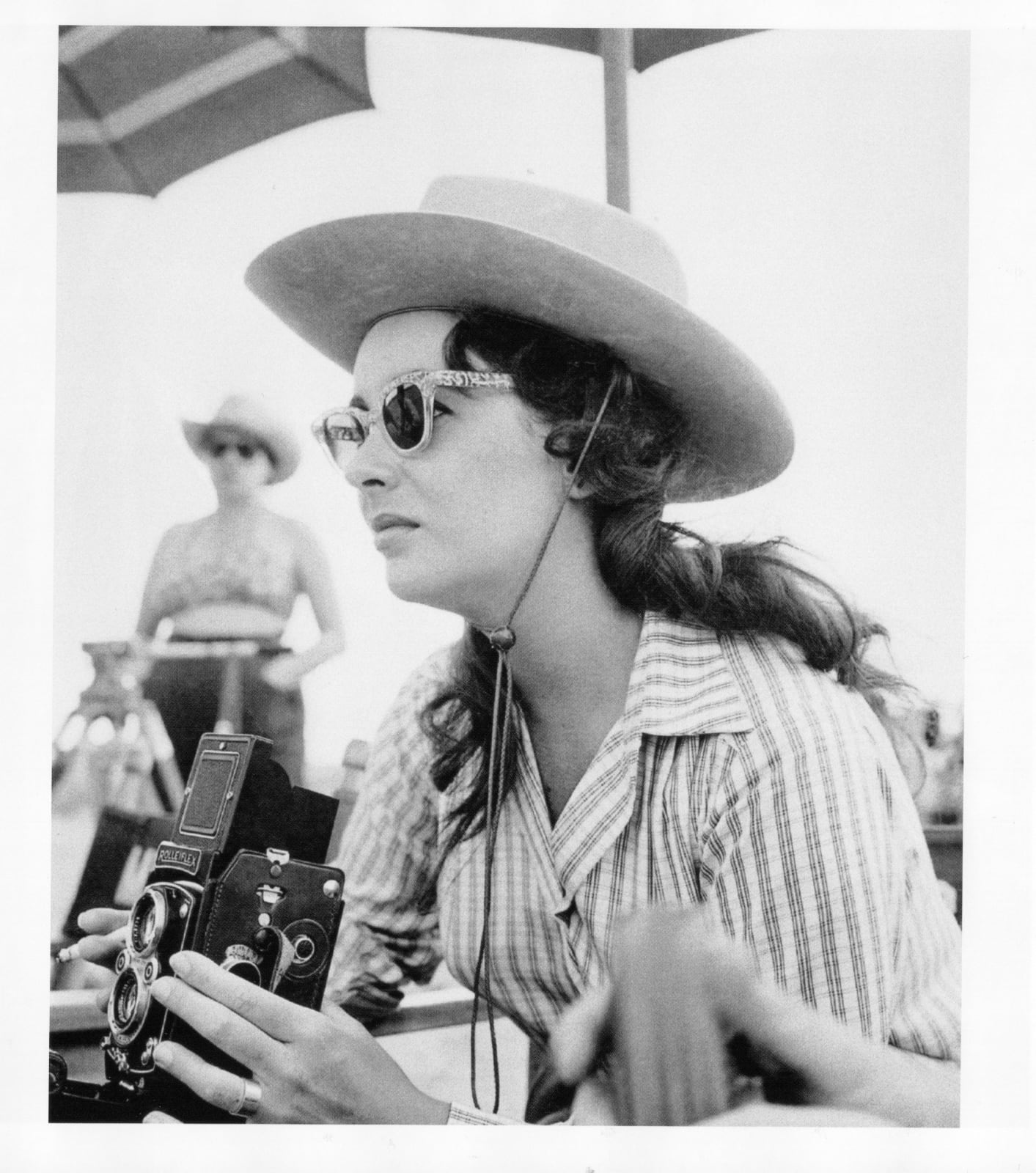 Frank Worth, Elizabeth Taylor with Camera on Set of “Giant”, 1955