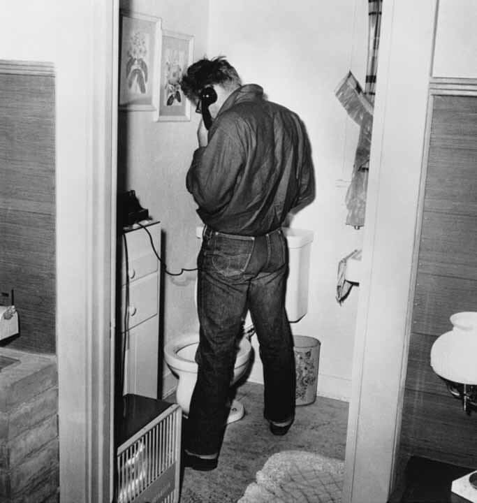 Frank Worth, JD taking a pee, 1955