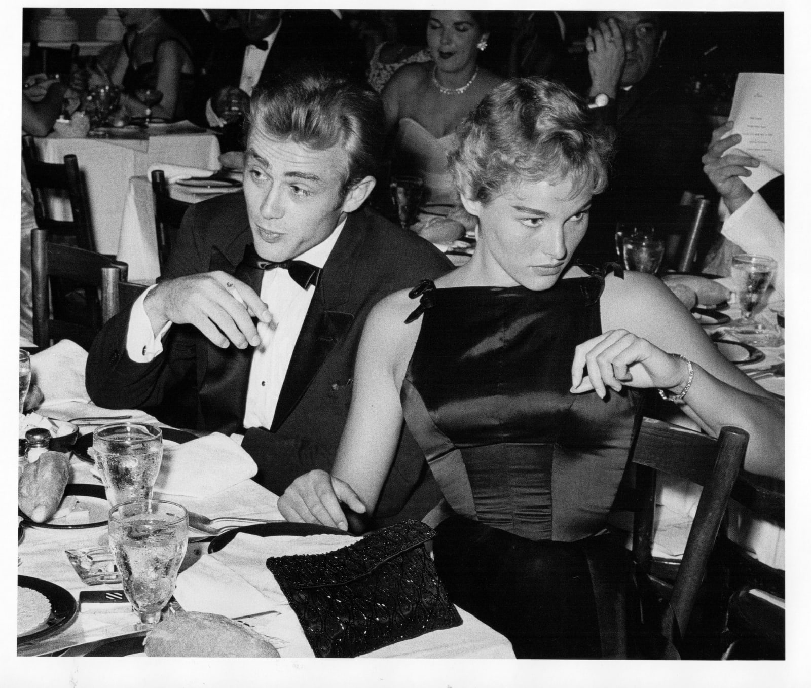 Frank Worth, James Dean & Ursula Andress, 1955