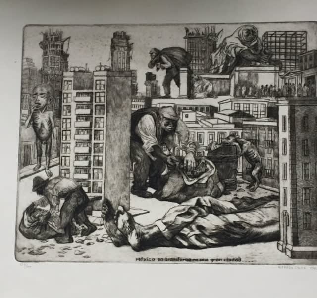 Alfredo Zalce, Mexico se transforma en una gran ciudad…, 1947