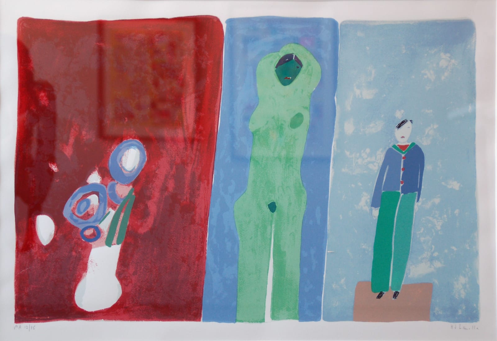 Joy Laville, Nude, Boy and Florero, 1999