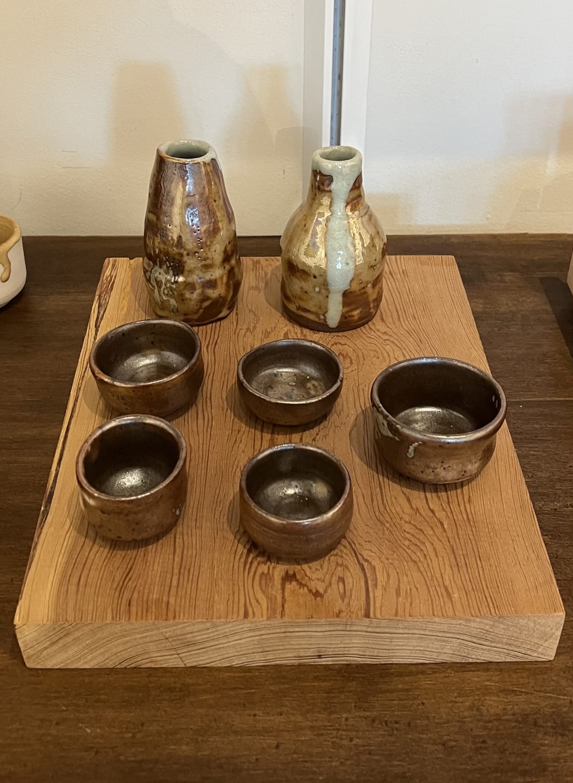 Nate Cassie, Sake or Mezcal Set of Two bottles and Five Cups, 2019