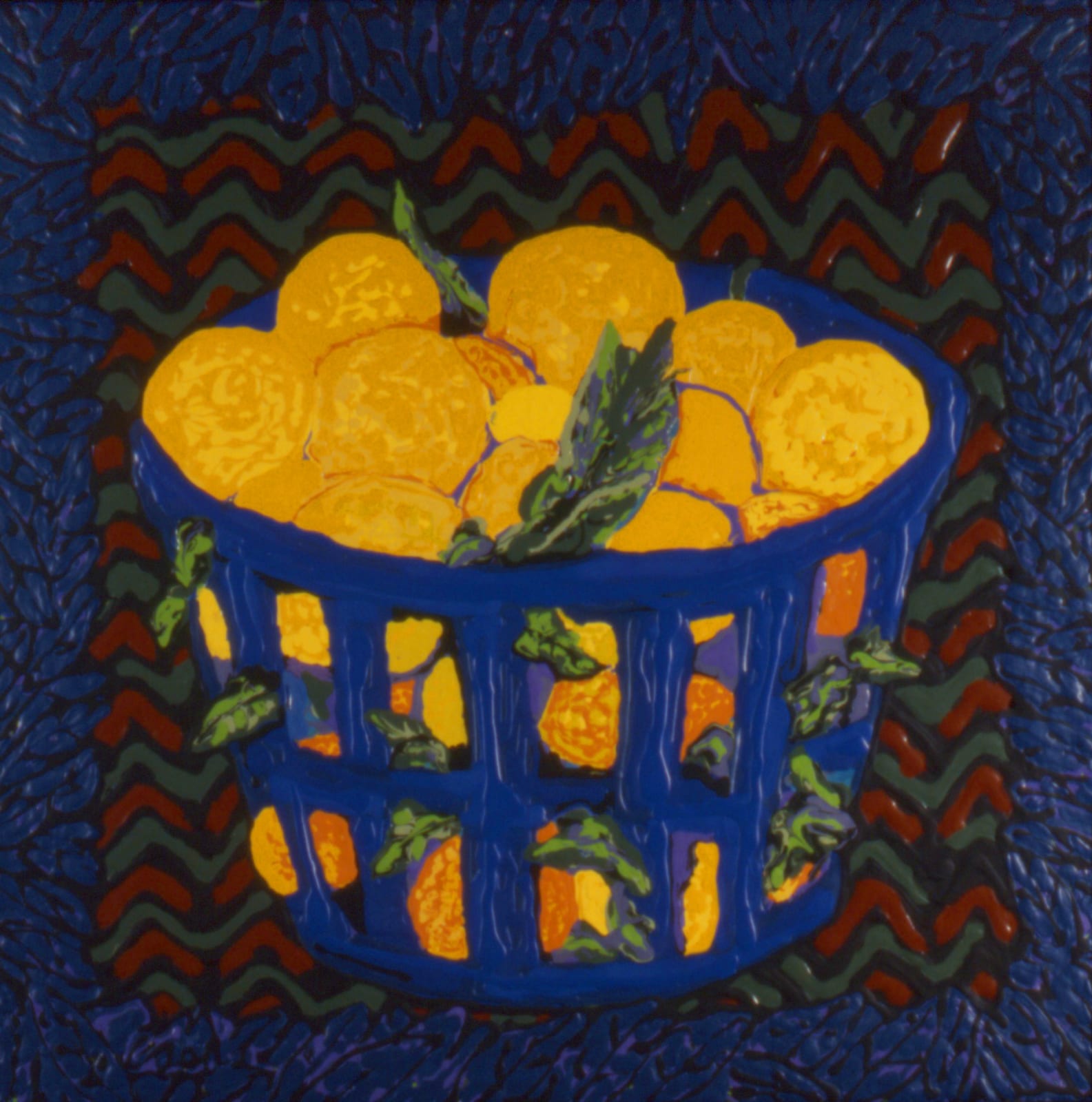 Mel Casas, Blue Orange Basket, 1993