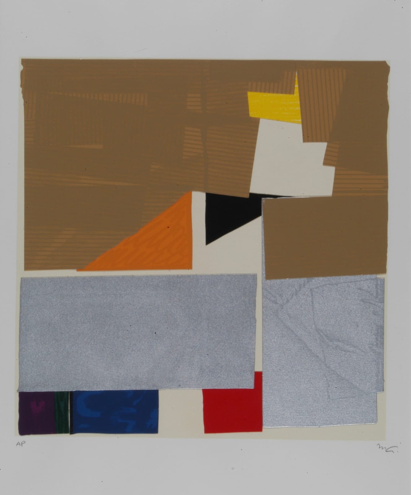 Mathias Goeritz, Collage con plata Hospital ABC Trilogía Clinica A-En El Cuarto 223, 1976