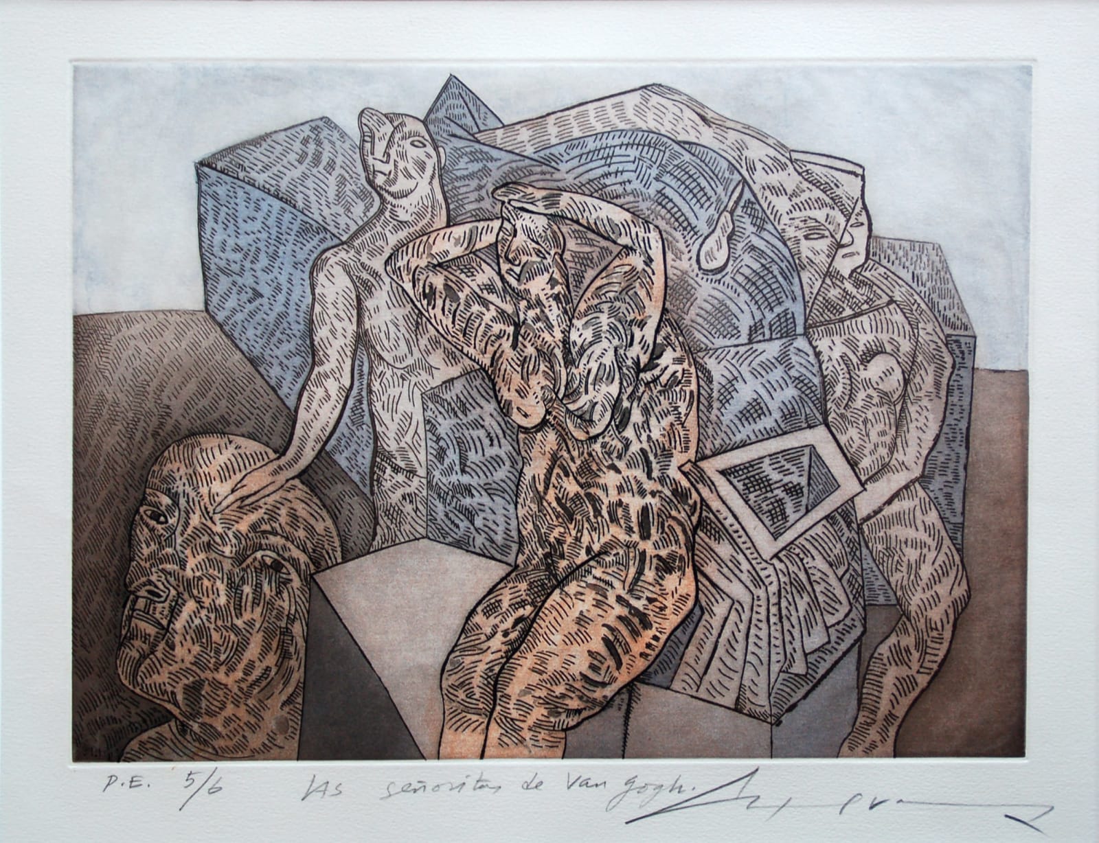 Jose Luis Cuevas, Las Senoritas de Van Gogh, 1990