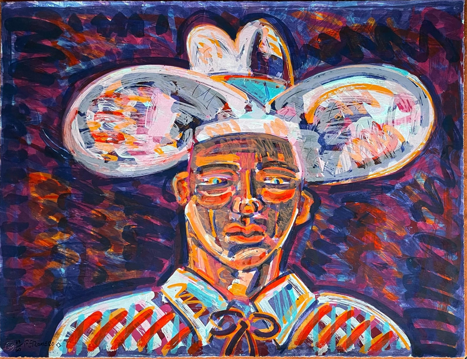 Frank Romero, Vaquero (Cowboy), 1994