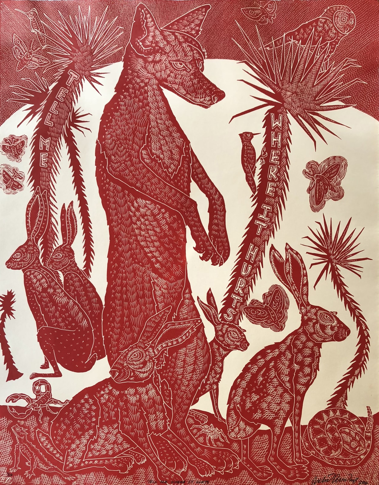 Richard Armendariz, Tell Me Where it Hurts (Red), 2017