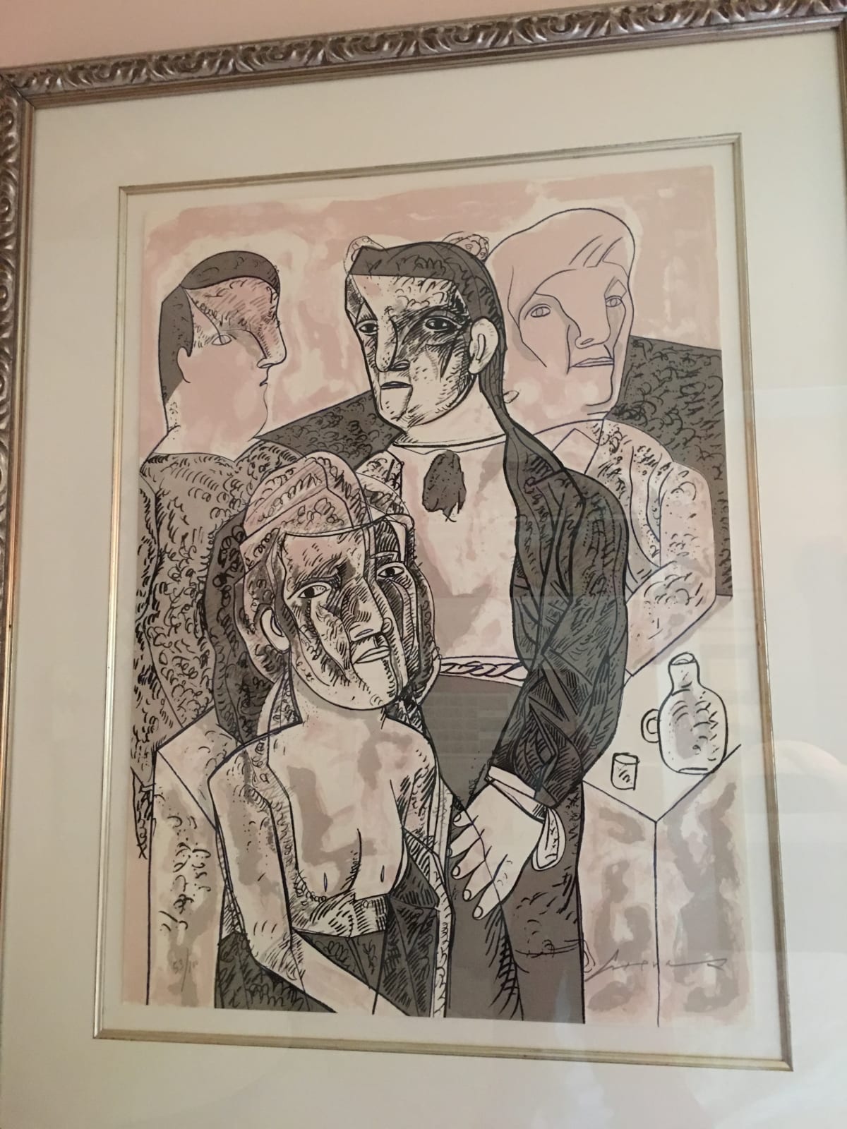 Jose Luis Cuevas, Retrato en Rosa y Negro, 1994