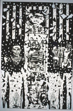 Patssi Valdez, Scattered, Self-Help Graphics, Los Angeles, CA, 1987