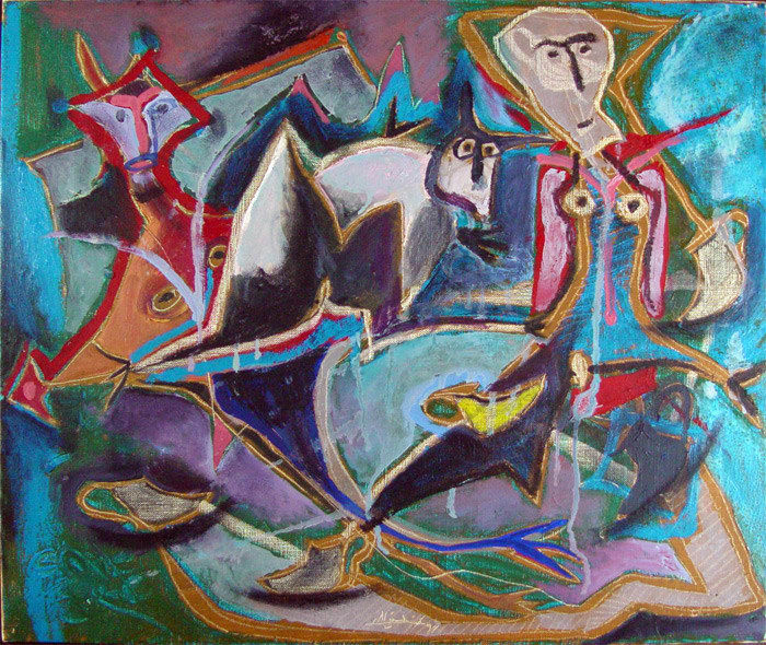 Alejandro Santiago, Coyote Finds a shoe, 1994