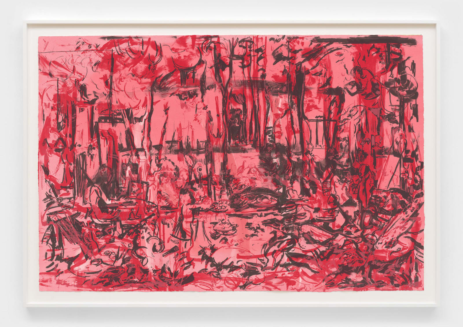 Cecily Brown, The Five Senses (red and black), 2025