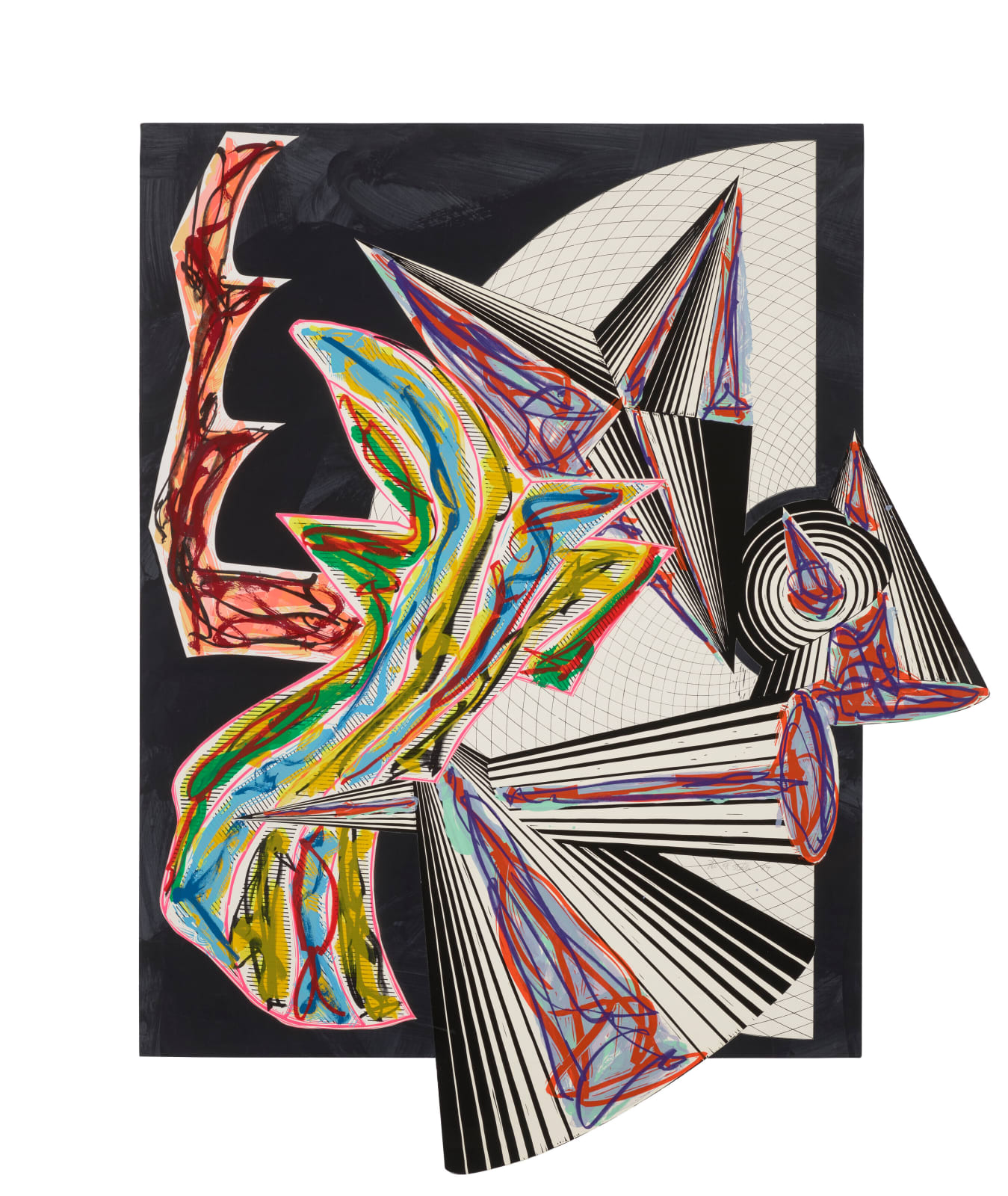 Frank Stella, Then Came Death and Took the Butcher, from Illustrations After El Lissitzky's Had Gadya, 1984