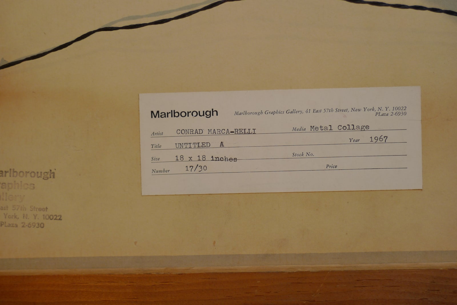 Conrad Marca-Relli, Untitled (A), 1967