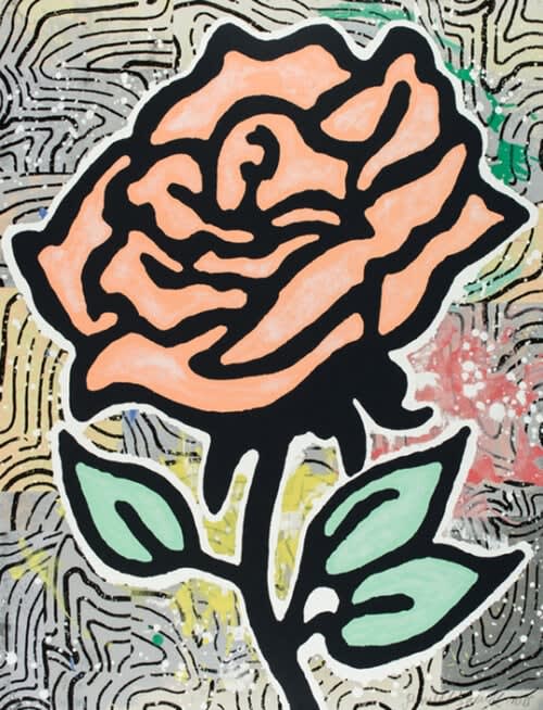 Donald Baechler, Rose (Peach), 2015